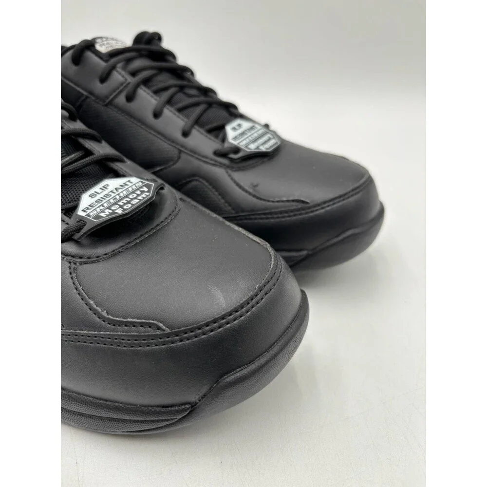 Skechers 77111 DIGHTON Men's NEW Slip-Resistant EH Work Shoes Black US Size 10